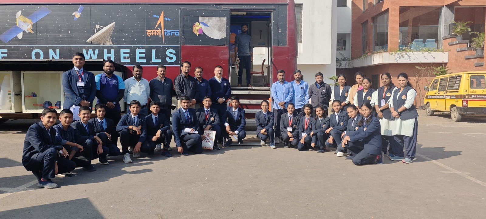SKD International School campus during the ISRO Space On Wheels visit